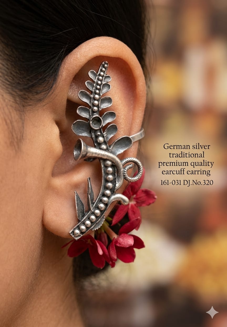 German Silver Traditional Earcuff Earring