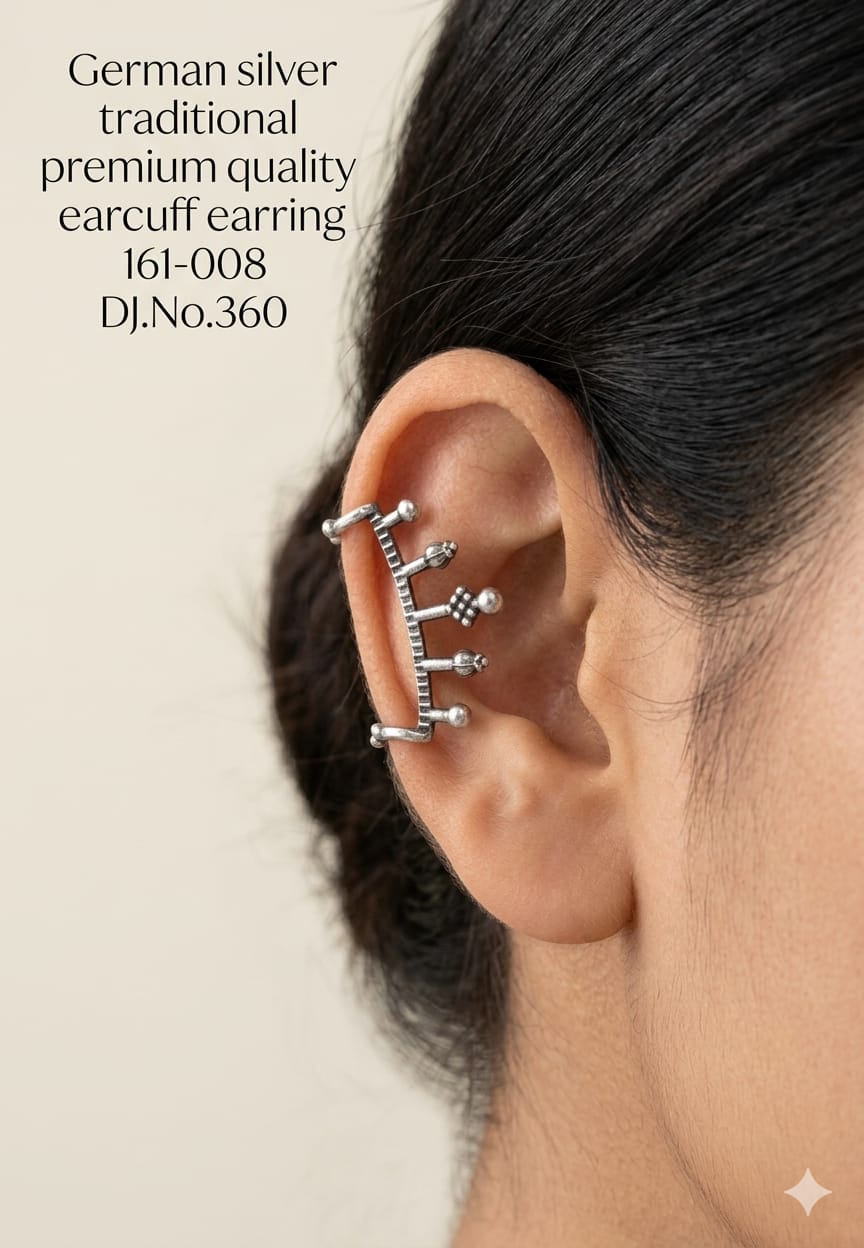 German Silver Traditional Earcuff Earring