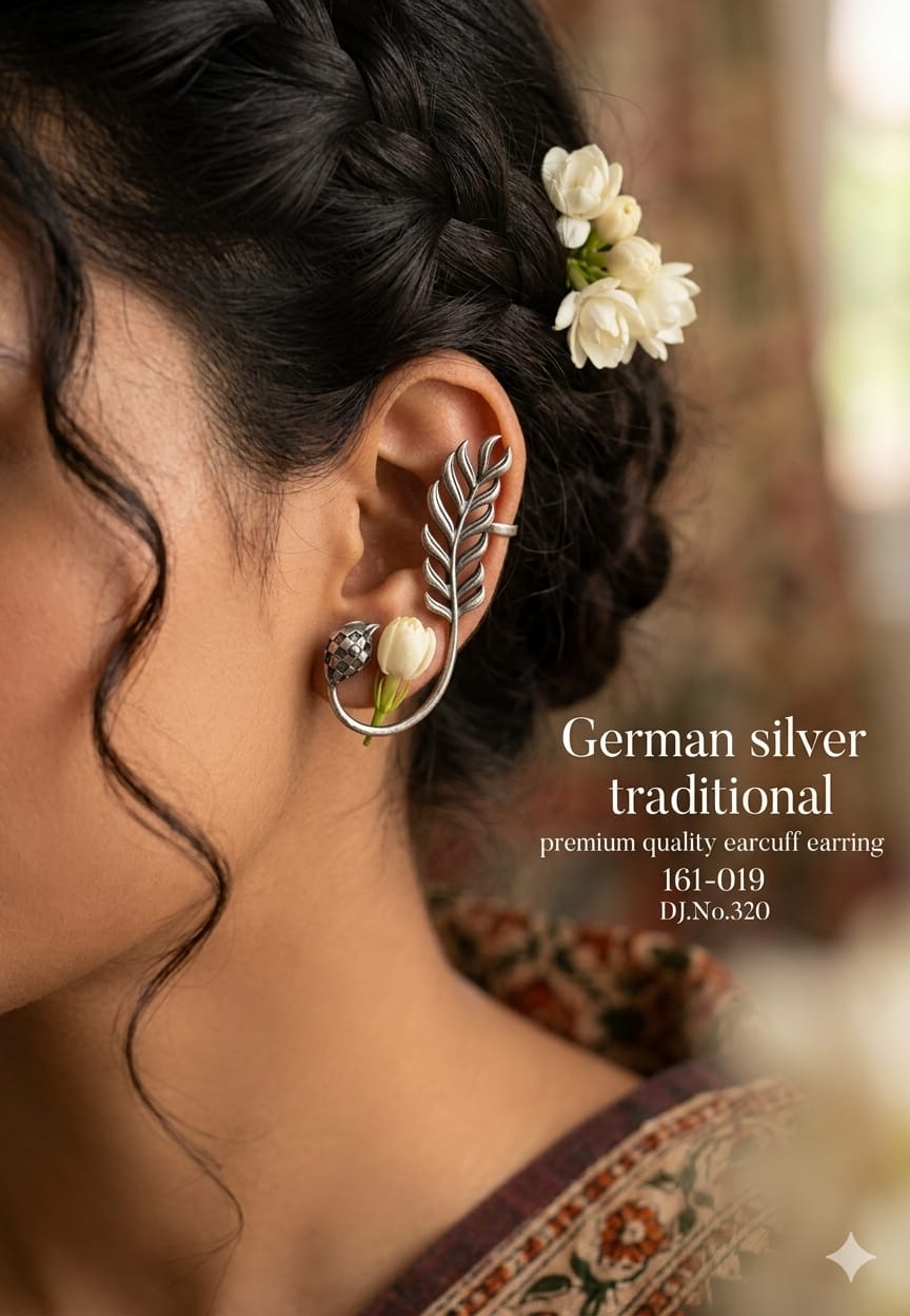 German Silver Traditional Earcuff Earring