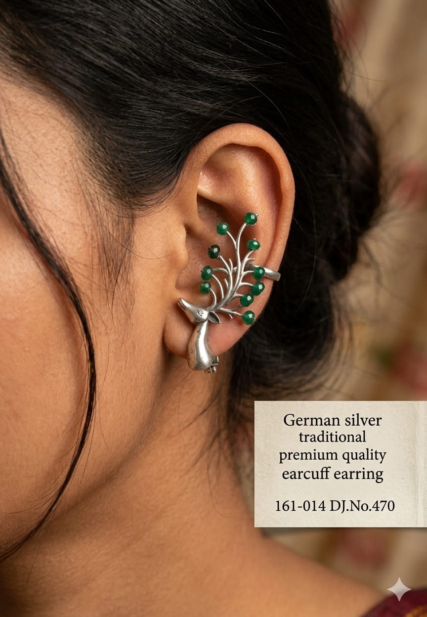 German Silver Traditional Earcuff Earring
