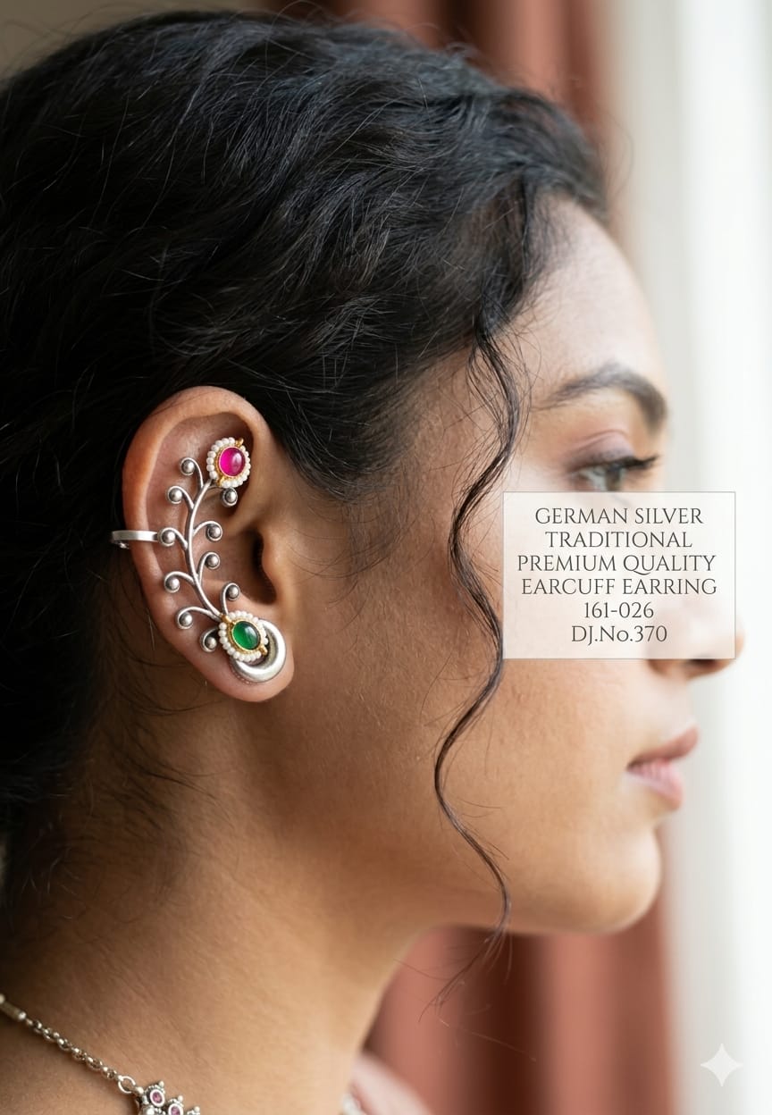 German Silver Traditional Earcuff Earring