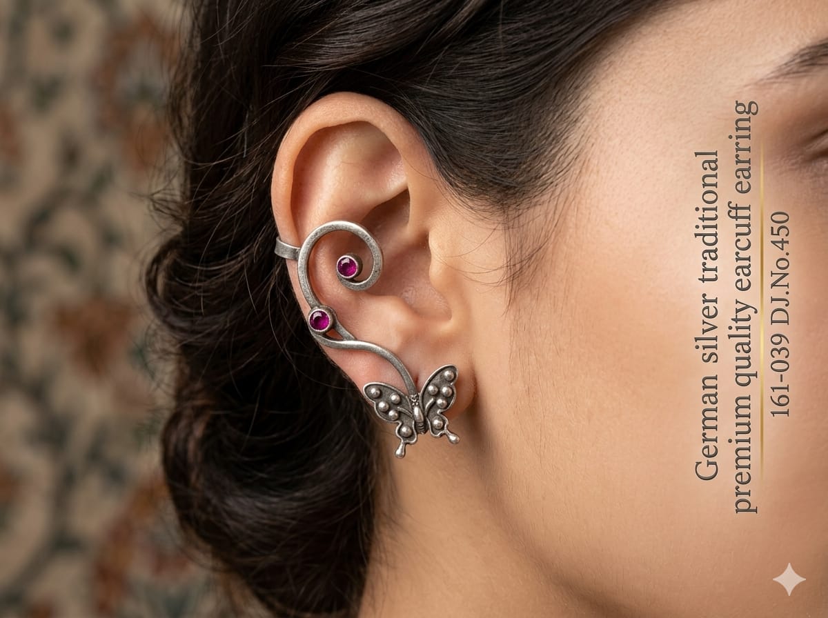 German Silver Traditional Earcuff Earring