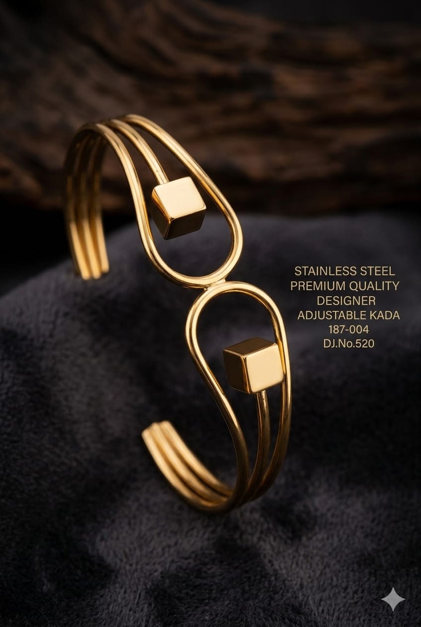 Premium Gold Plated Multi-Layer Twisted Designer Kada