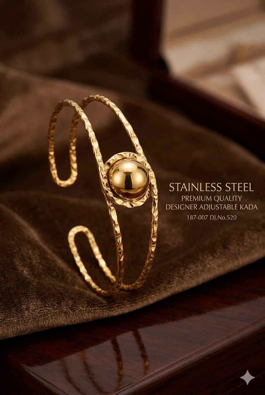 Premium Gold Plated Multi-Layer Twisted Designer Kada