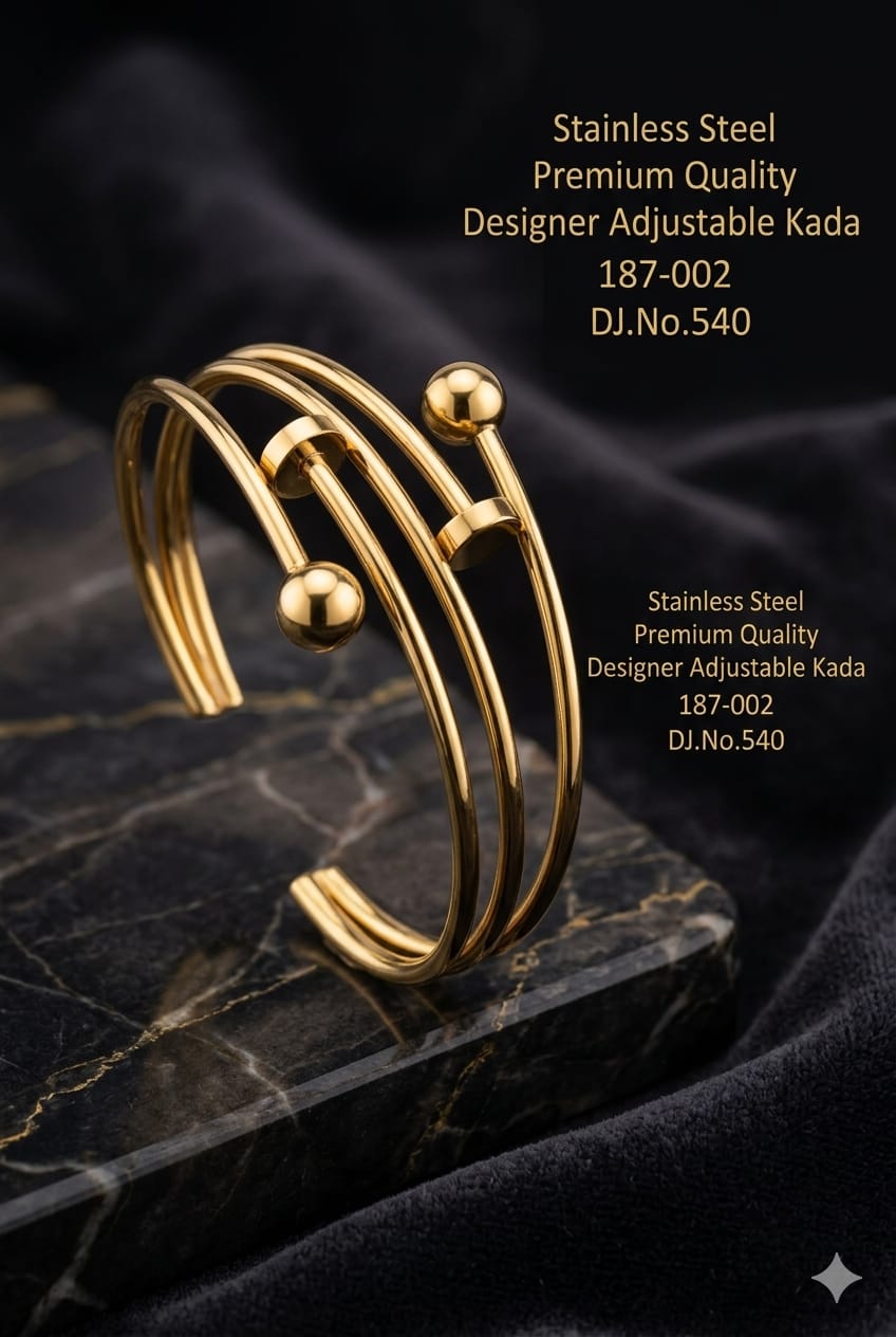 Premium Gold Plated Multi-Layer Twisted Designer Kada