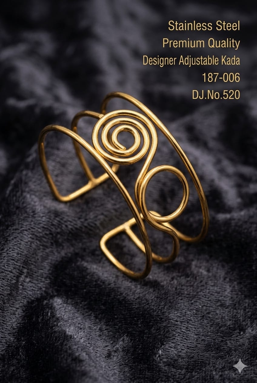 Premium Gold Plated Multi-Layer Twisted Designer Kada