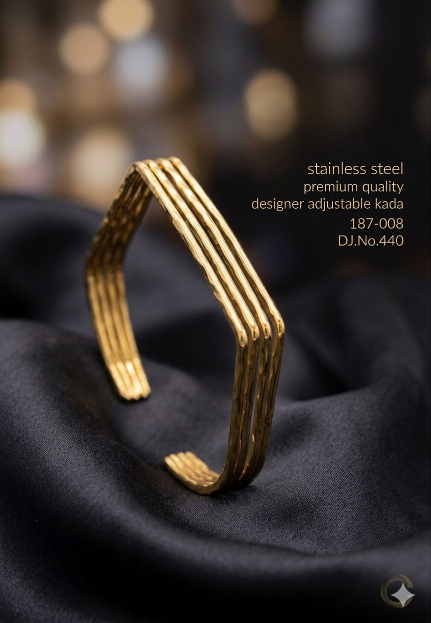 Premium Gold Plated Multi-Layer Twisted Designer Kada